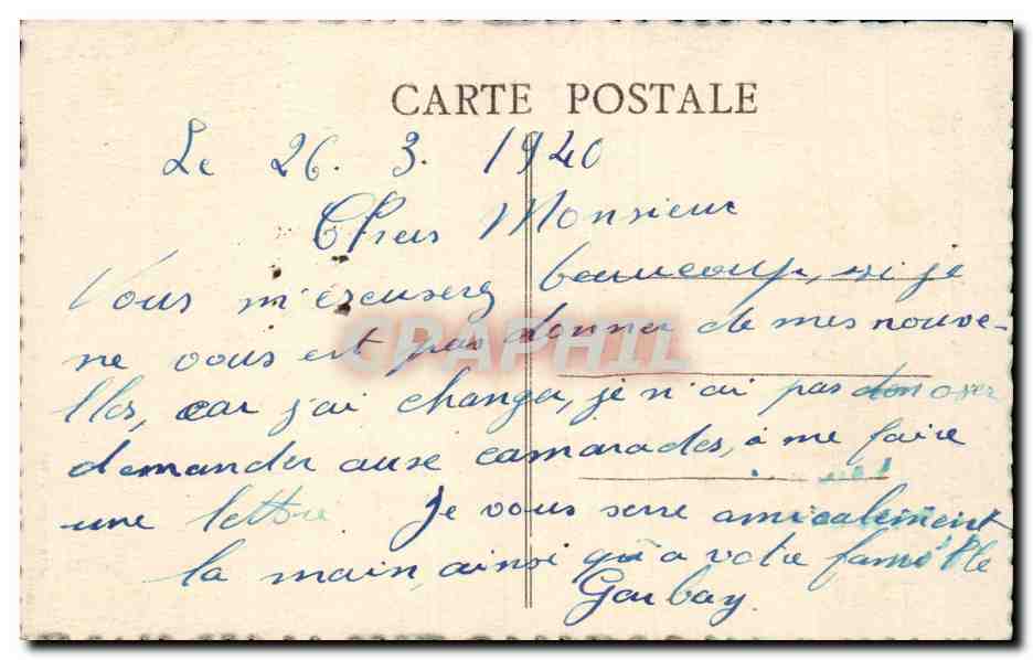 Calais — La Rue de la Citadelle et le Beffroi — Phot. Combier - Lagon — Rückseite