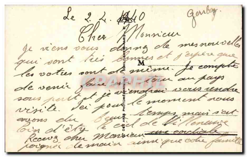 Calais Boulevards Pasteur et Jacquard - CPA  — Rückseite