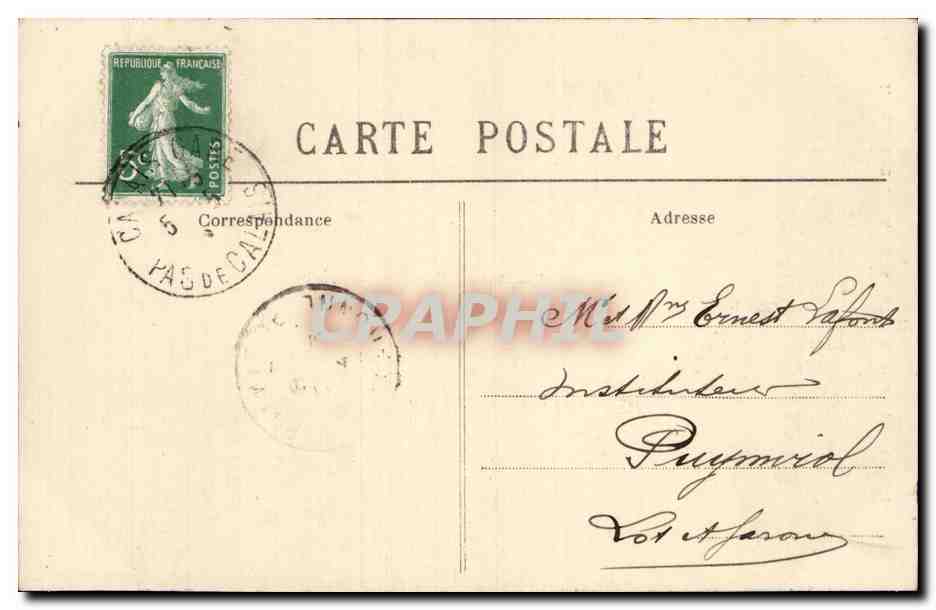 Calais - La Rue de la Citadelle et le Beffroi CPA  — Rückseite