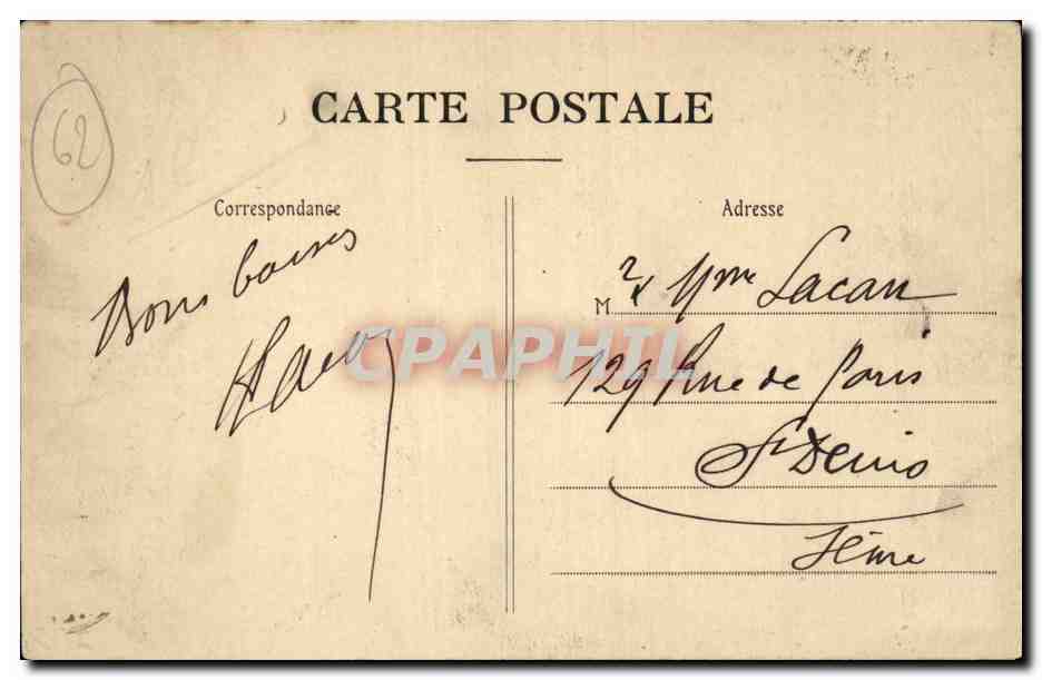 Le Portel - Les Rochers CPA  — Rückseite