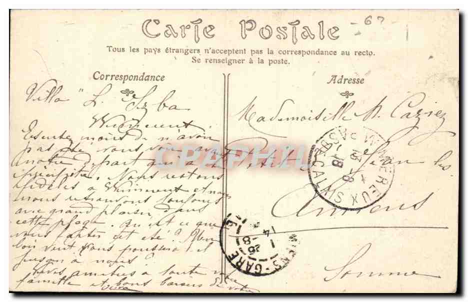 Wimereux - La Plage et les Villas - CPA  — Rückseite
