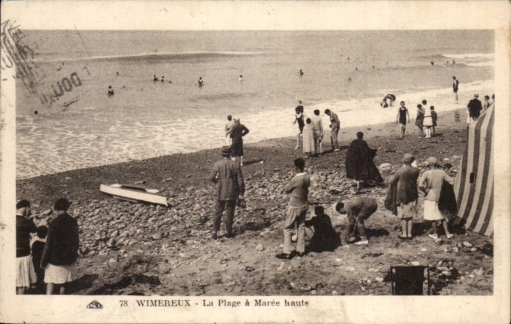 Wimereux - La Plage a maree haute - CPA 