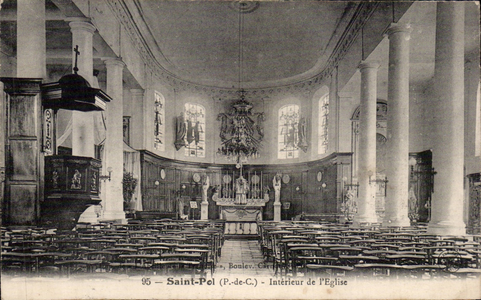 Saint Pol - Interieure de l'Eglise - CPA 