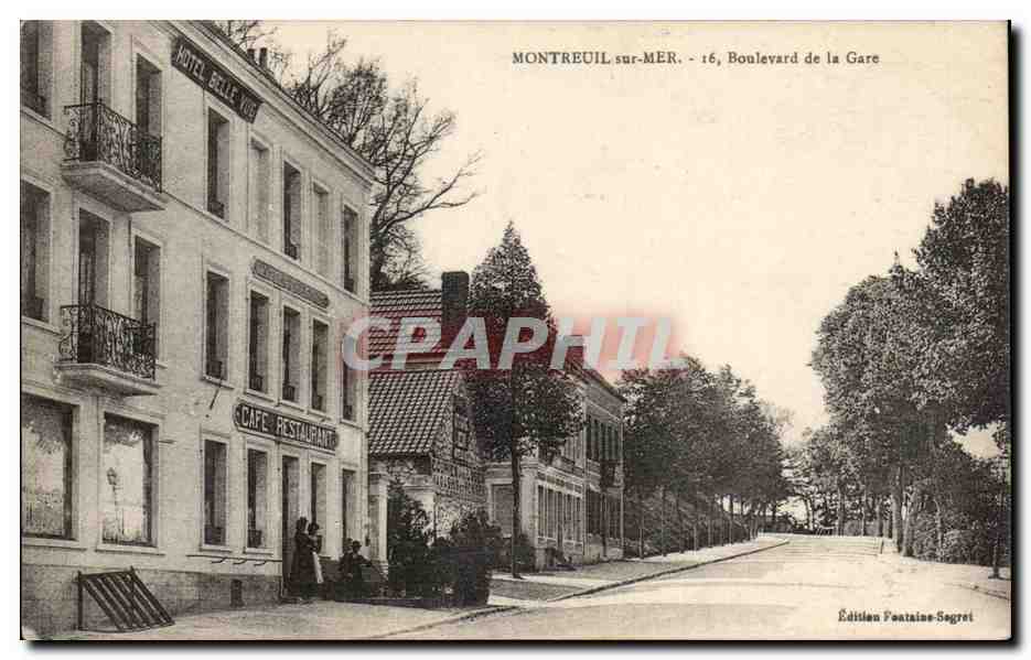 Montreuil sur Mer - Boulevard de la Mer - Cafe - Restaurant - CPA 