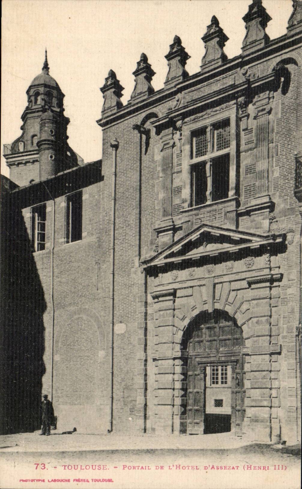 Toulouse - Portail de l'Hôtel d'Assezat (Henri III) — Phototypie Labouche Frères, Toulouse, n°73