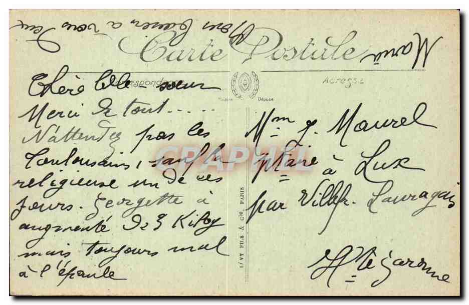 Toulouse - La Gare Malabiau - CPA  — Verso