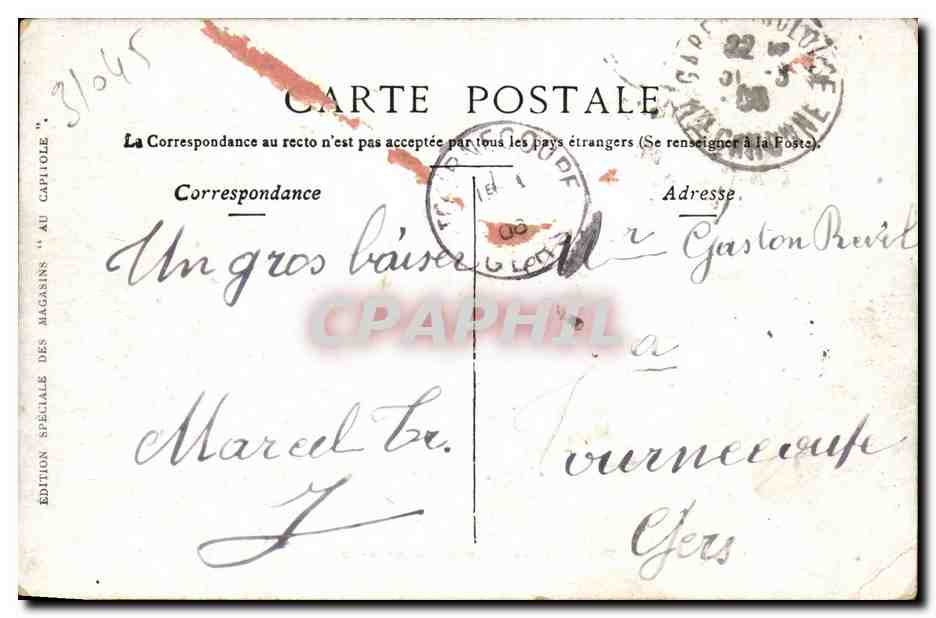 Toulouse - Le Pont Saint Michel - CPA  — Verso