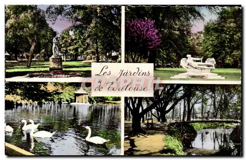 Toulouse - Les Jardins de Toulouse - Souvenir CPA 
