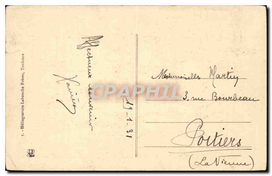 Toulouse - Portail de la Calbade - CPA  — Verso