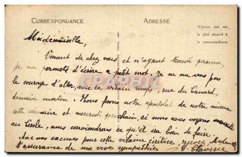 Toulouse — L'Église N.-D. de la Dalbade, la Façade — Éd. Imp. E. Reunis, Paris — Verso