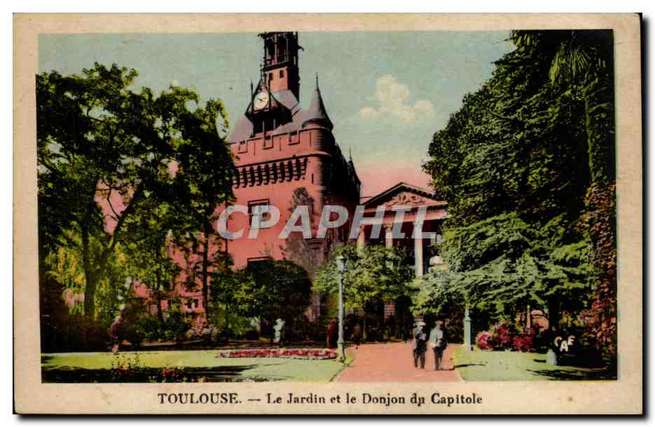 Toulouse - Le Jardin et le Donjon du Capitole - CPA 
