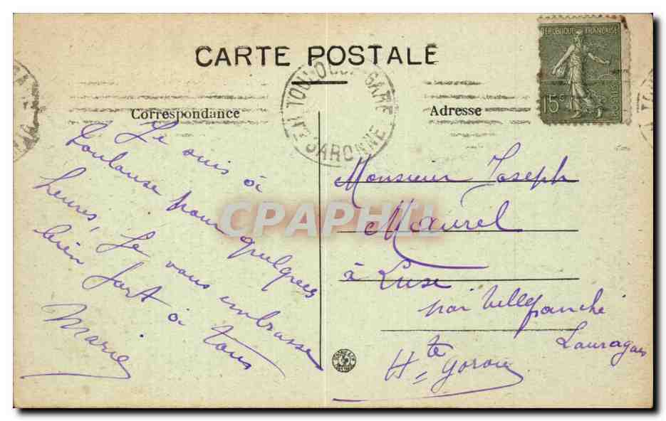 Toulouse - Place du Capitole - Le Marche - CPA  — Verso