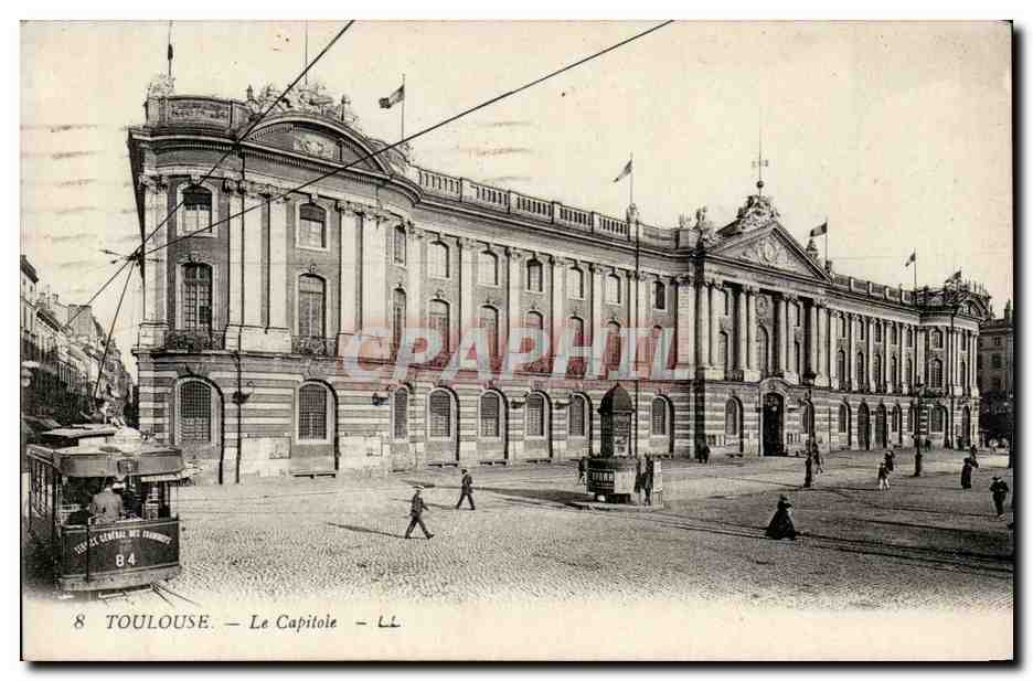 Toulouse - Le Capitole - tramway - CPA 