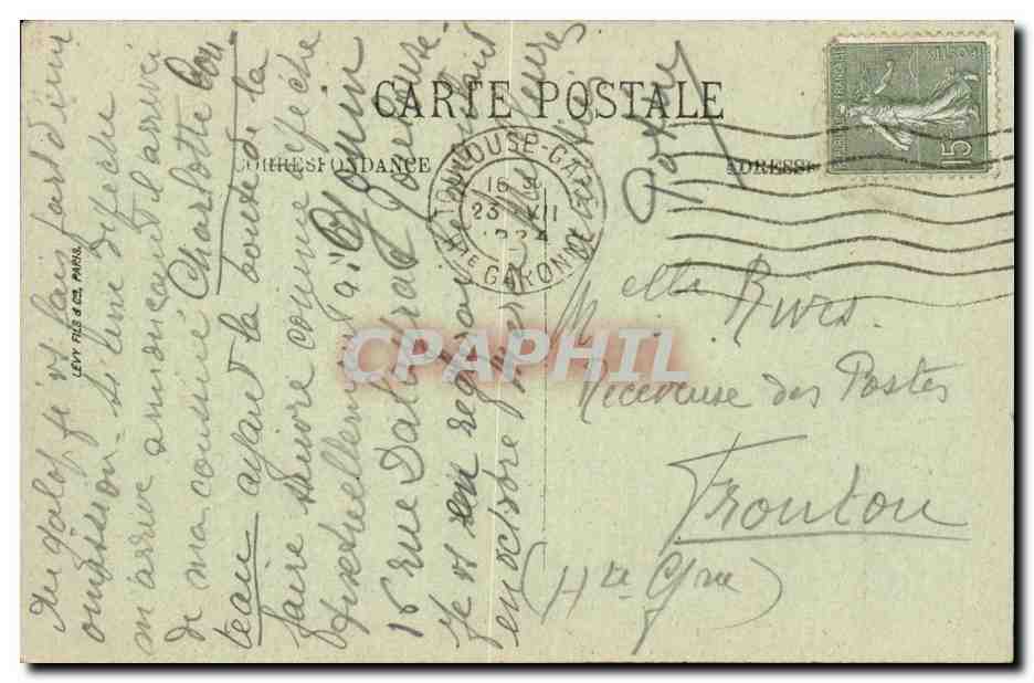 Toulouse - Le Capitole - tramway - CPA  — Verso