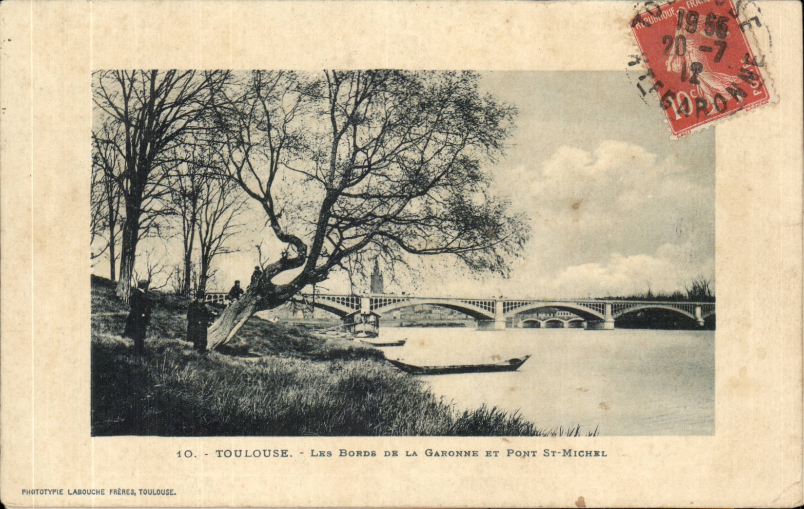 Toulouse - Les Bords de la Garonne et Pont St-Michel — Phototypie Labouche Frères, Toulouse, n°10