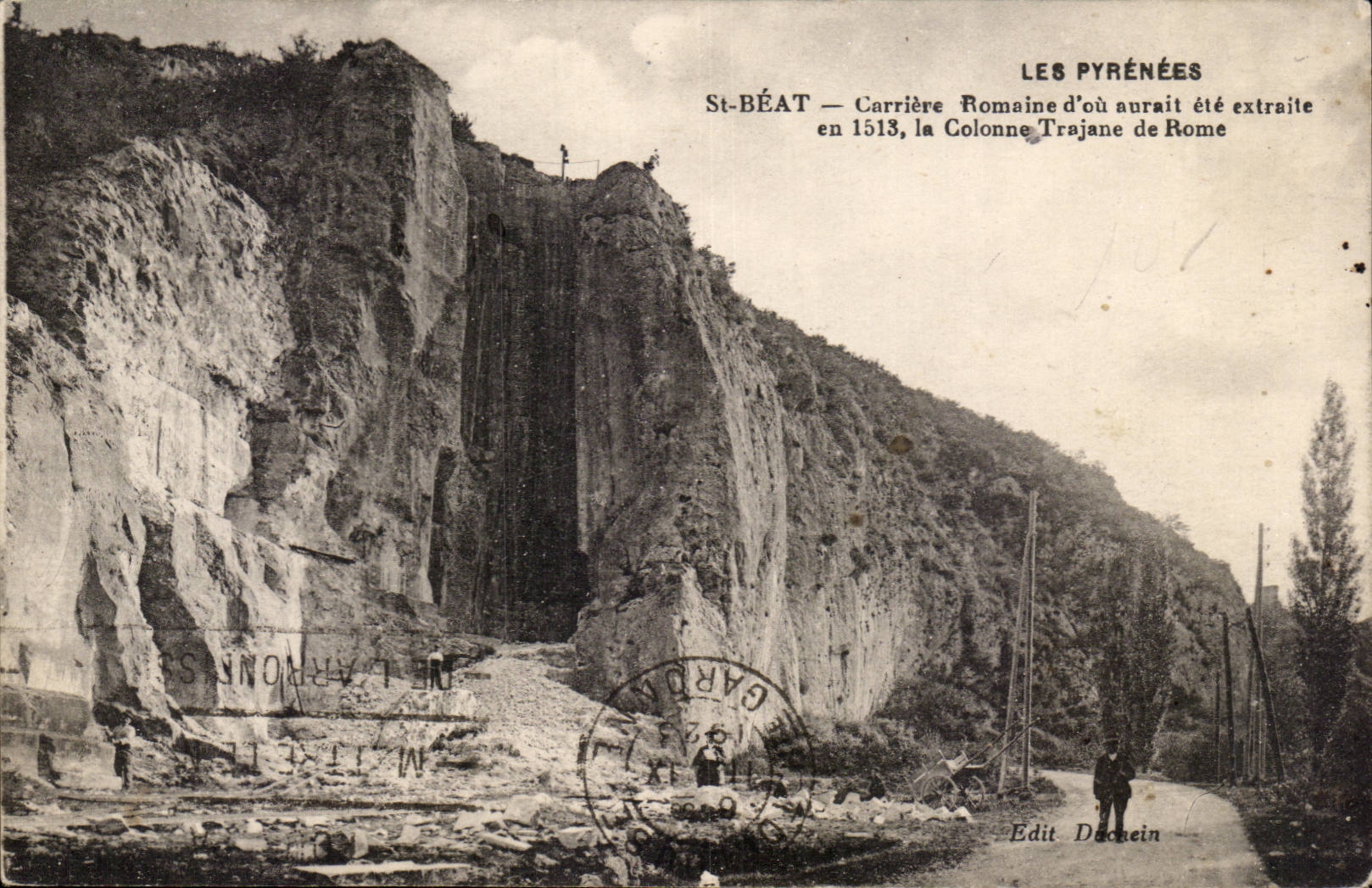 St-Béat — Carrière romaine d'où aurait été extraite la Colonne Trajane — Edit Deucnein