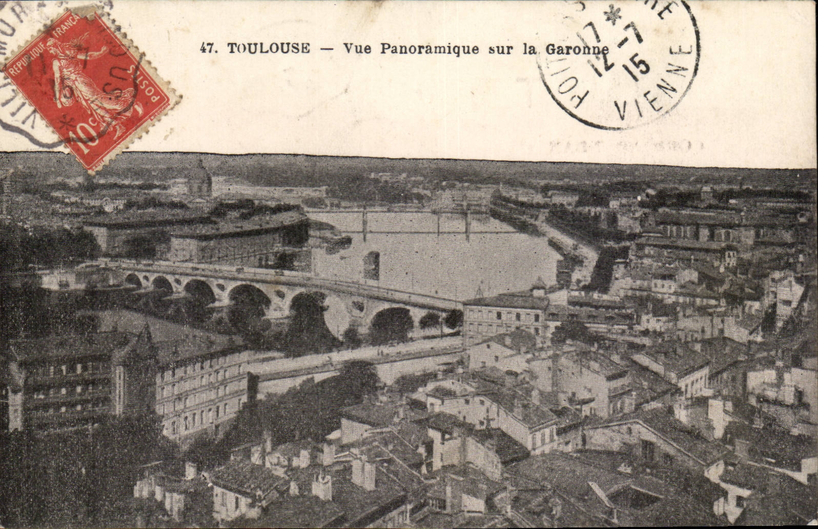 Toulouse - Vue Panoramique sur la Garonne - CPA 