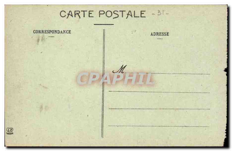 Luchon — Devant les Thermes et les Quinconces — Phototype Labouche Frères, Toulouse, 1re Série, n°568 — Rückseite