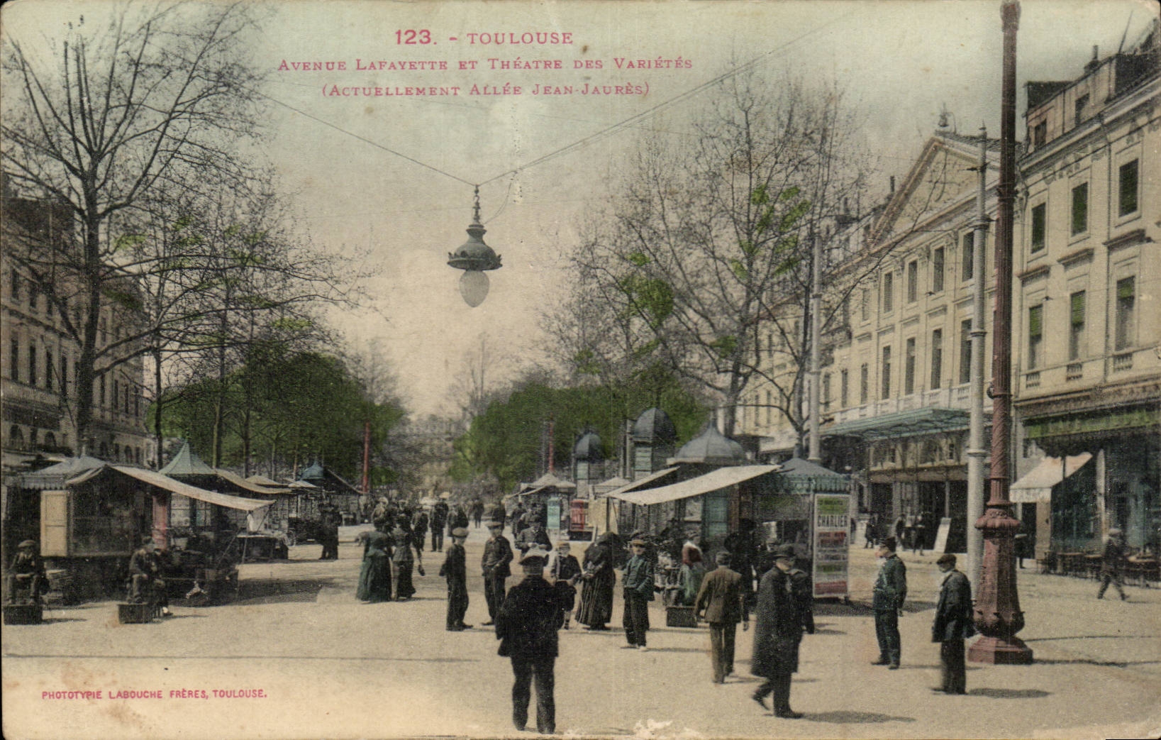 Toulouse — Avenue Lafayette et Théâtre des Variétés (actuellement Allée Jean-Jaurès) — Phototypie Labouche Frères, Toulouse