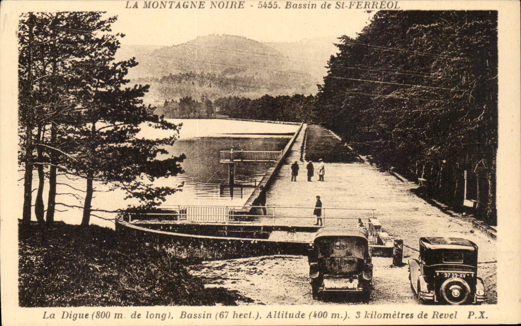 Saint Ferreol - La Digue - Bassin - Automobile - CPA 