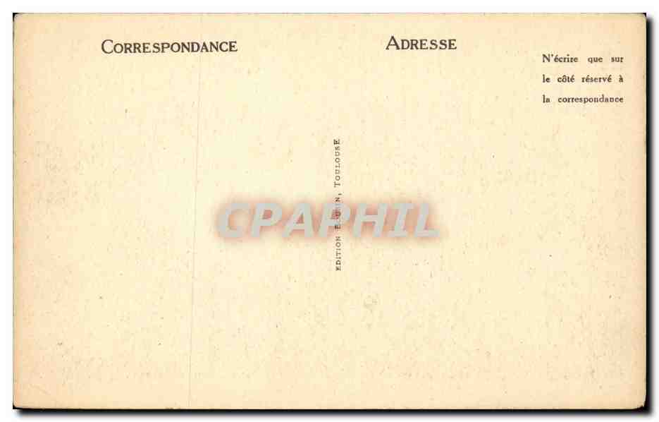 Toulouse - Vue Generale - Cote Sud CPA  — Verso