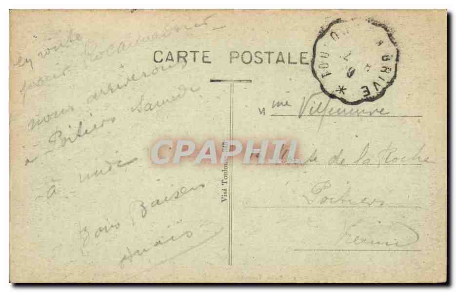 Toulouse — Turm der Augustiner — unbekannter Verleger, Nr. 912 — Rückseite