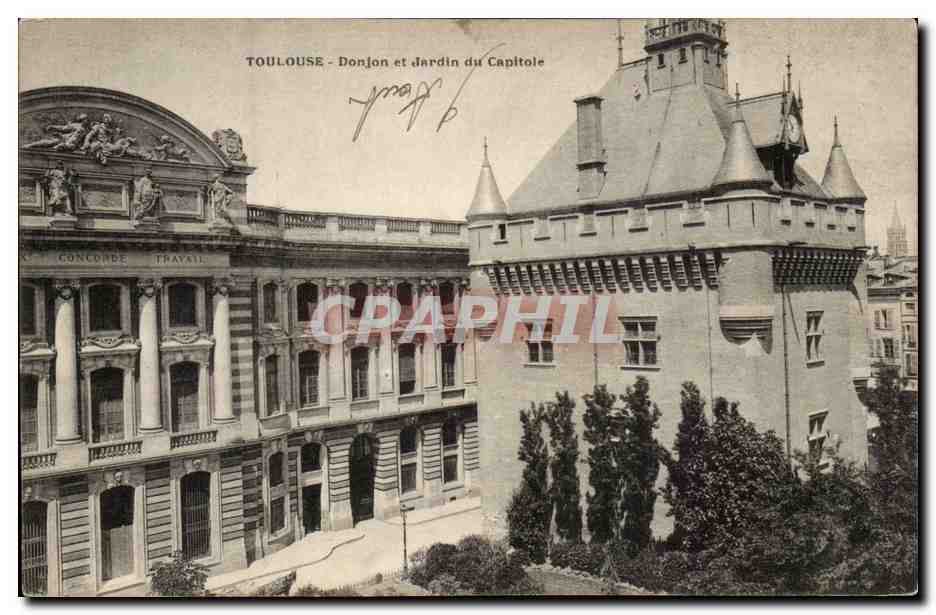 Toulouse - Donjon et jardin du Capitole — éditeur Concorde Travail