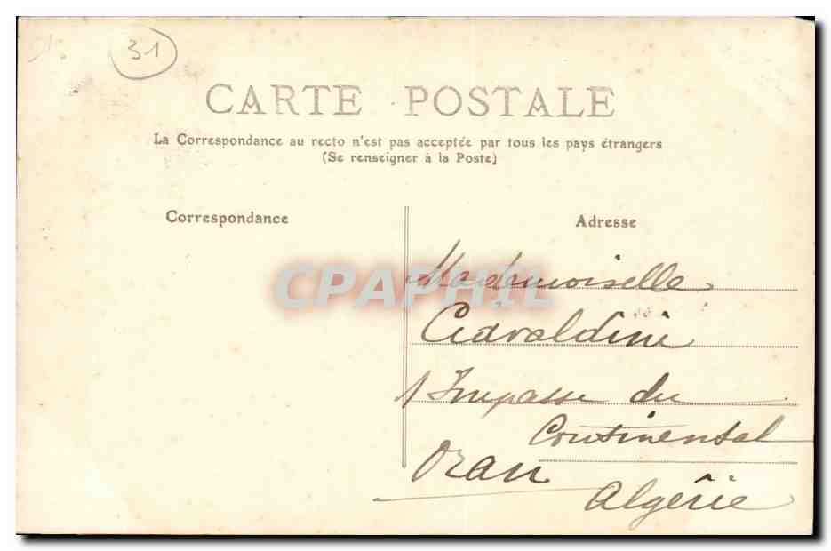 Toulouse — Vue générale sur la Garonne — Éditeur : J. V. B. Probst, n° 62 — Rückseite