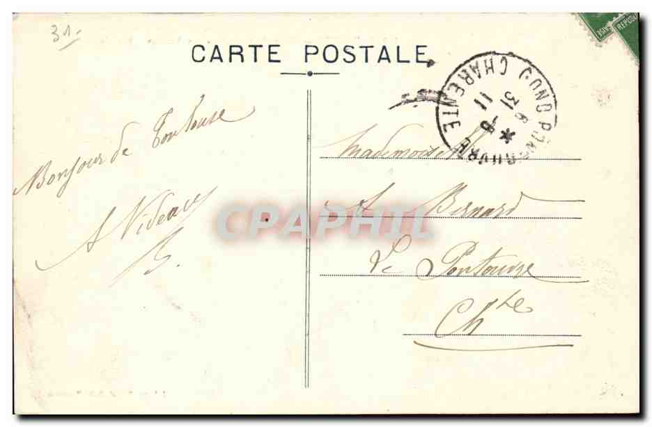 Toulouse - Place du Capitole - Les Arcades - Rue du Tour - Hotel Meuble des Arcades - CPA (marche) — Verso