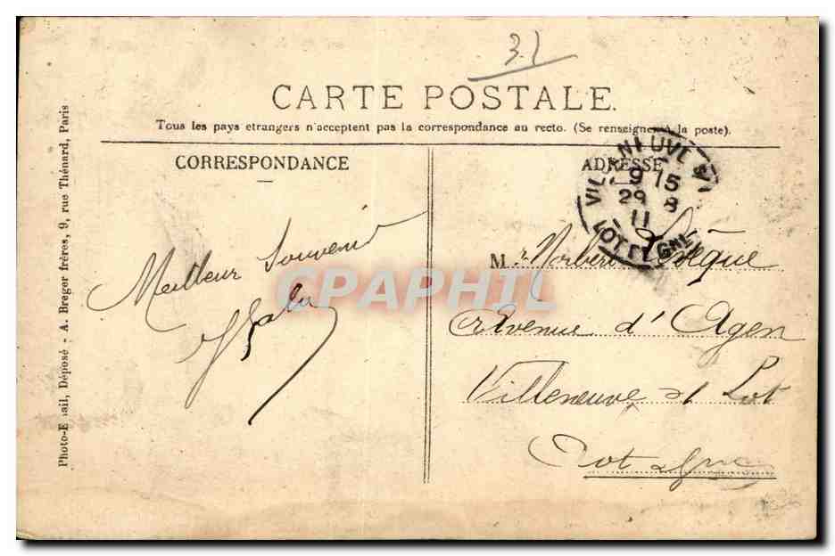 Toulouse - Fontaine du Jardin des Plantes - La Garonne a l'Ariege par Laporte- CPA  — Verso