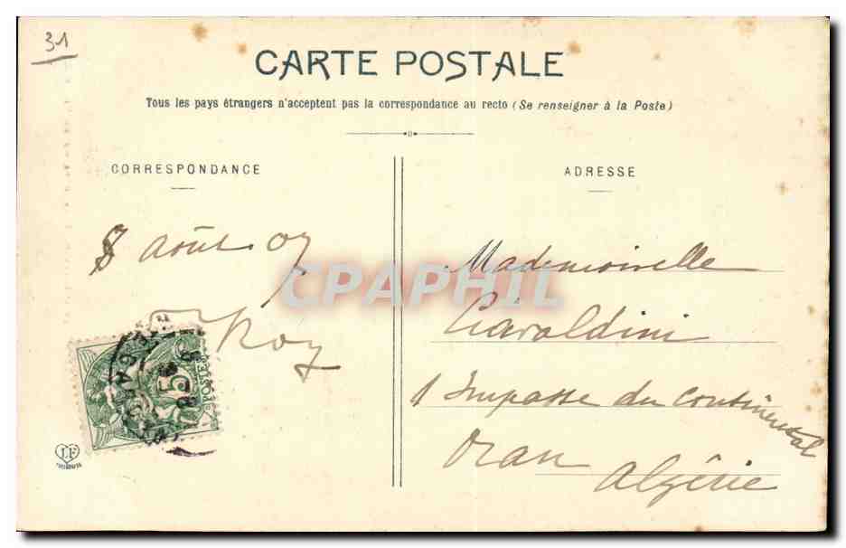 Toulouse - Cour de l'Hotel de LAsbordes ou du vieux raisin - CPA  — Rückseite