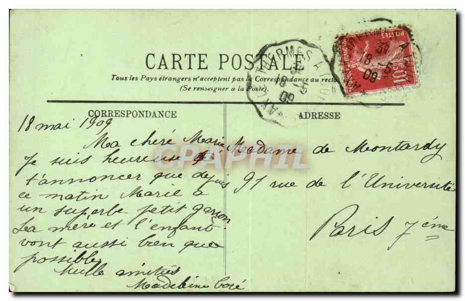 Toulouse - Le Jardin des Plantes - Le Pont Rustique - CPA  — Verso
