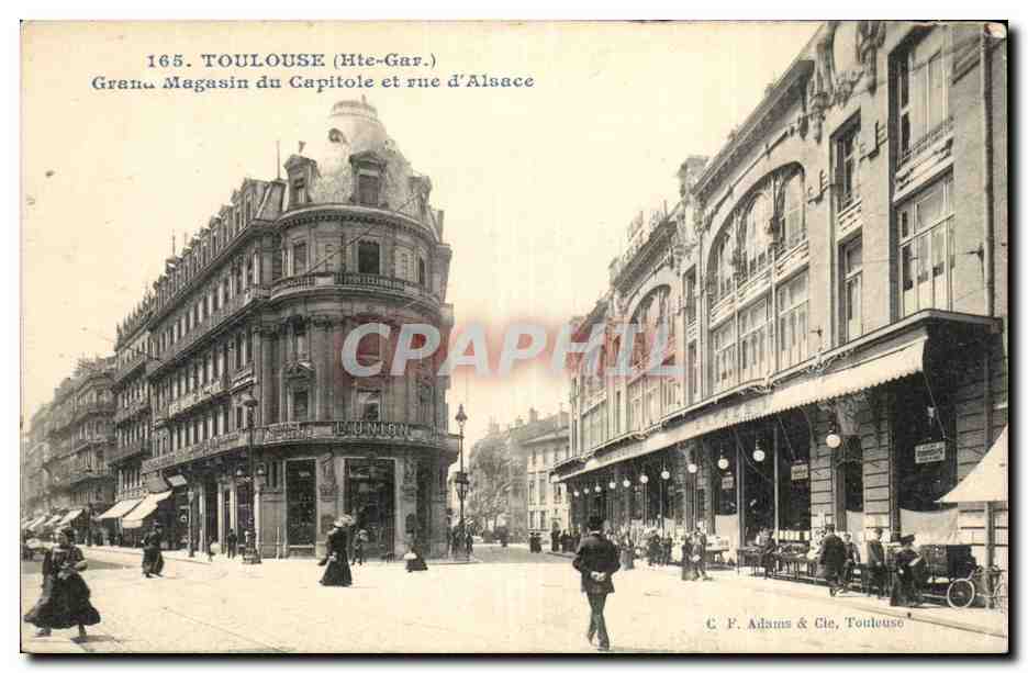 Toulouse (Hte-Gar.) — Grand Magasin du Capitole et rue d'Alsace — C. F. Adams & Cie, Toulouse