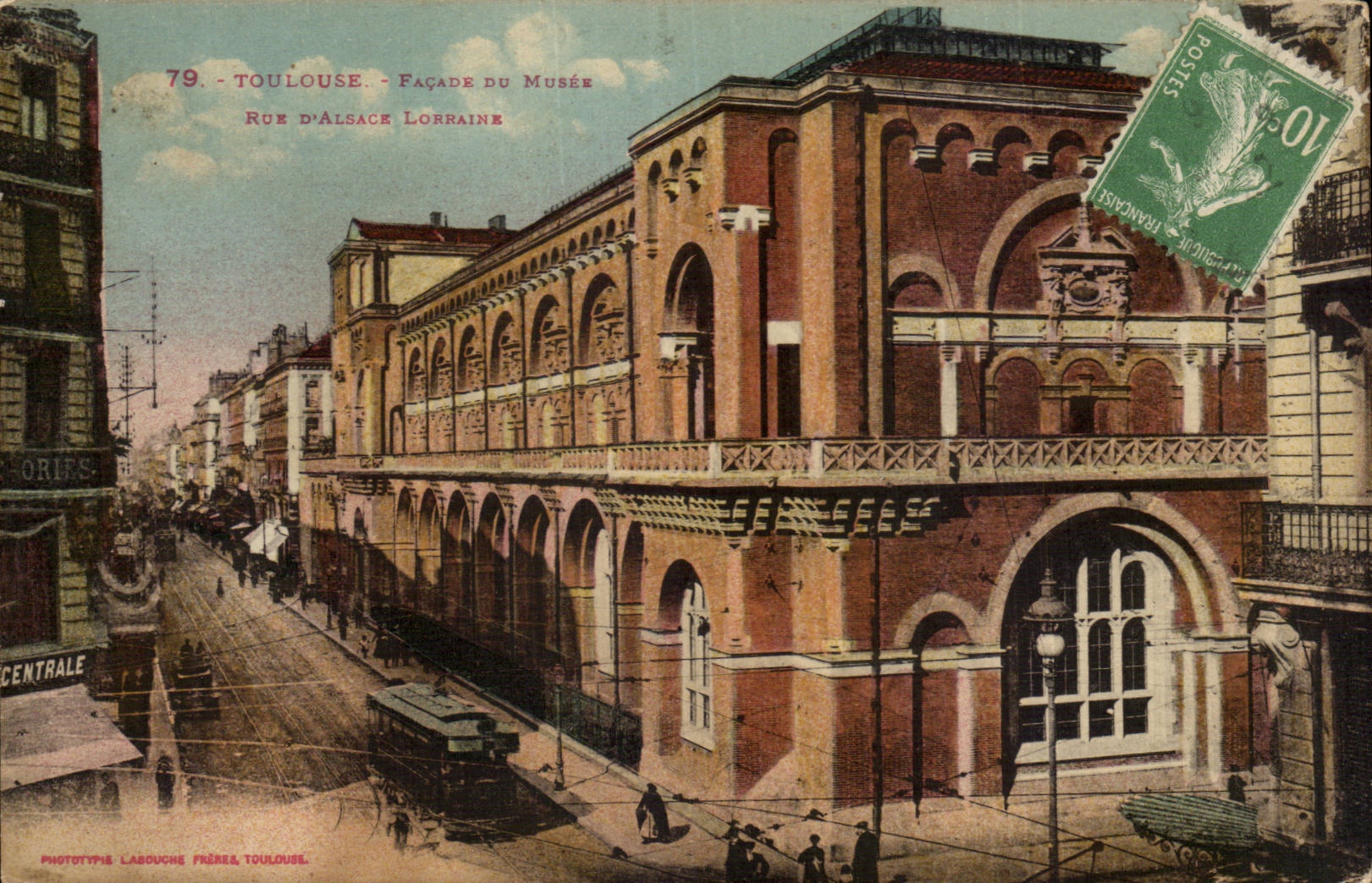 Toulouse - facade du Musee - Rue d'Alsace Lorraine - CPA 