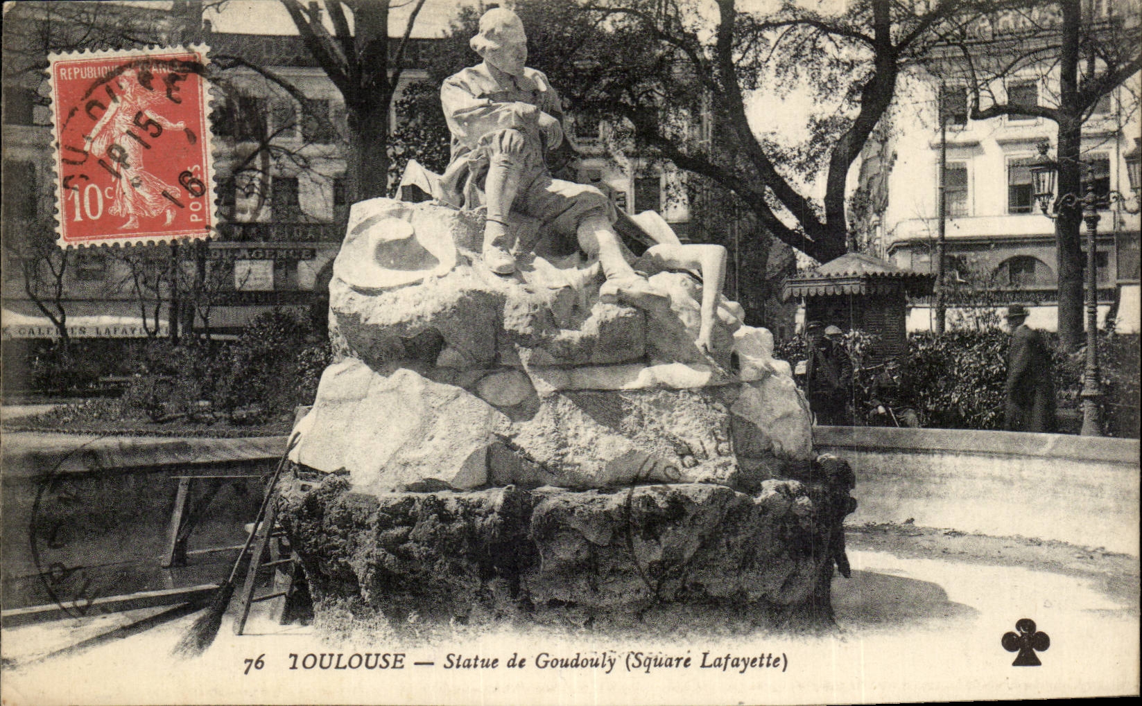 Toulouse - Statue de Goudouly - Square Lafayette CPA 