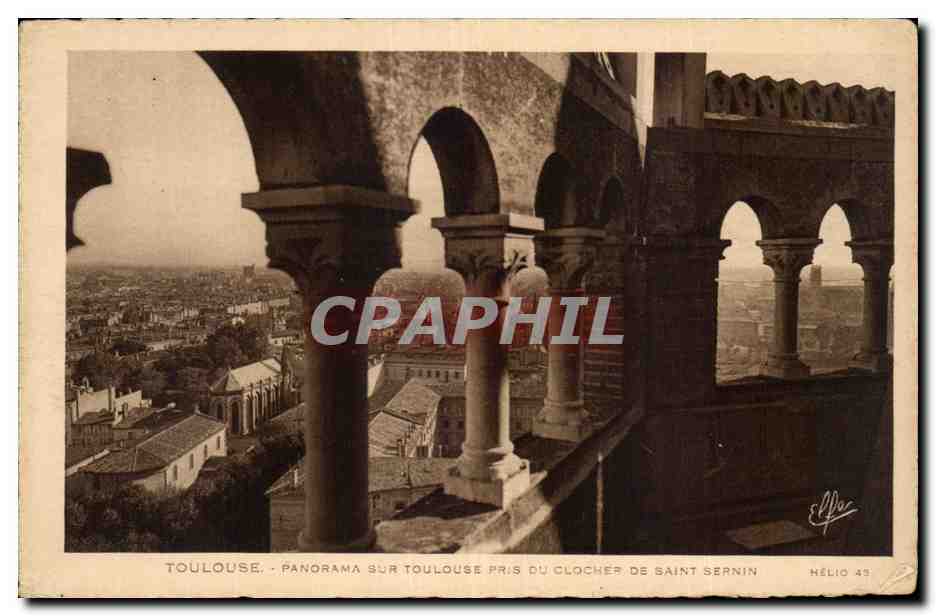 Toulouse - Panorama sur Toulouse pris du Clocher de Saint Sernin CPA 