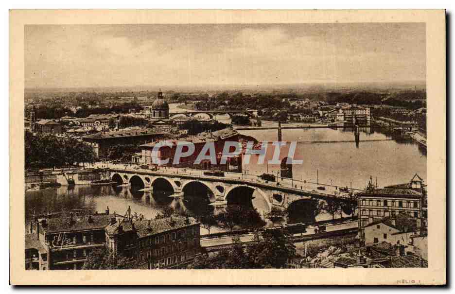 Toulouse — Vue générale sur la Garonne — Héliogravure 'Elite' par Labouche Frères