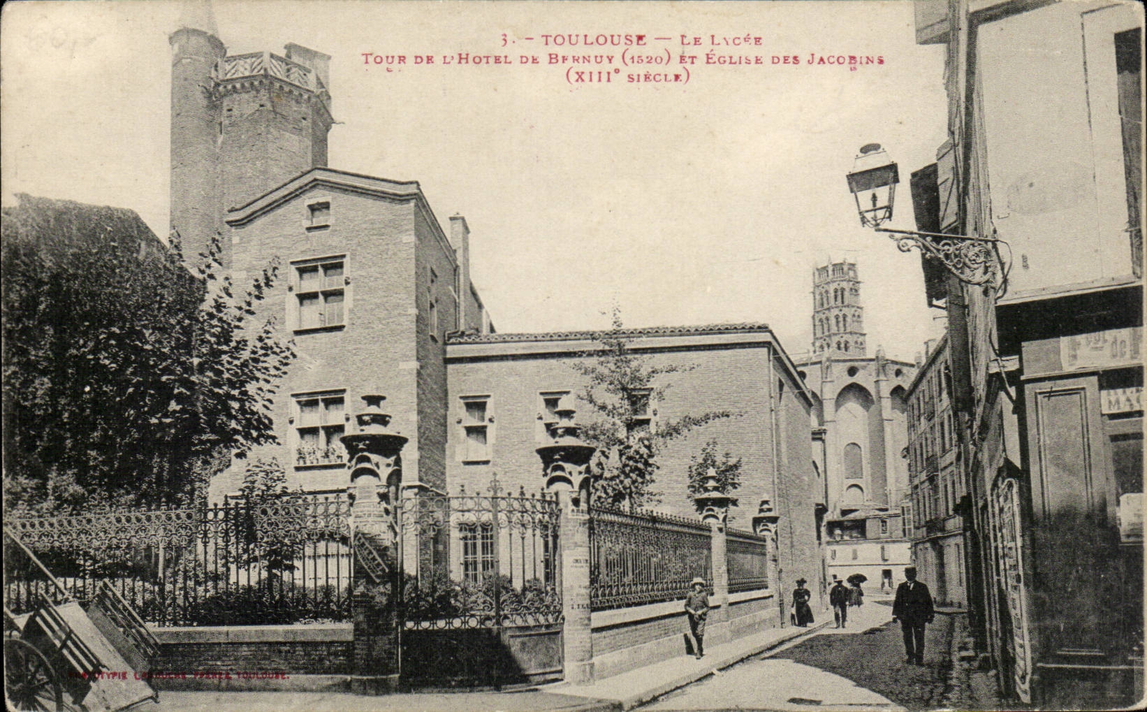 Toulouse — Das Gestrüpp — Turm des Hôtel de Bernuy (1520) und Kirche der Jakobiner (13. Jahrhundert)