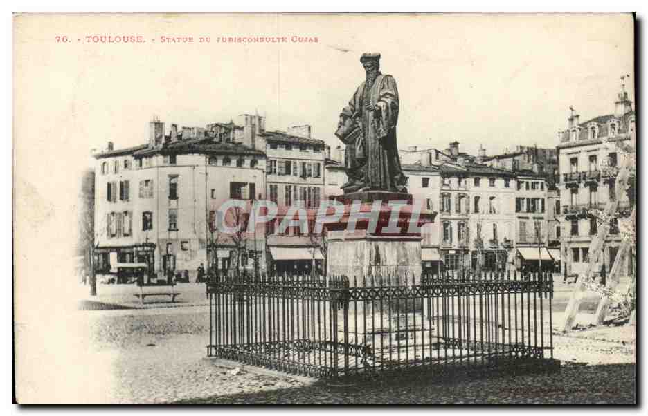 Toulouse - Statue de Jurisconsulte Cujas CPA 