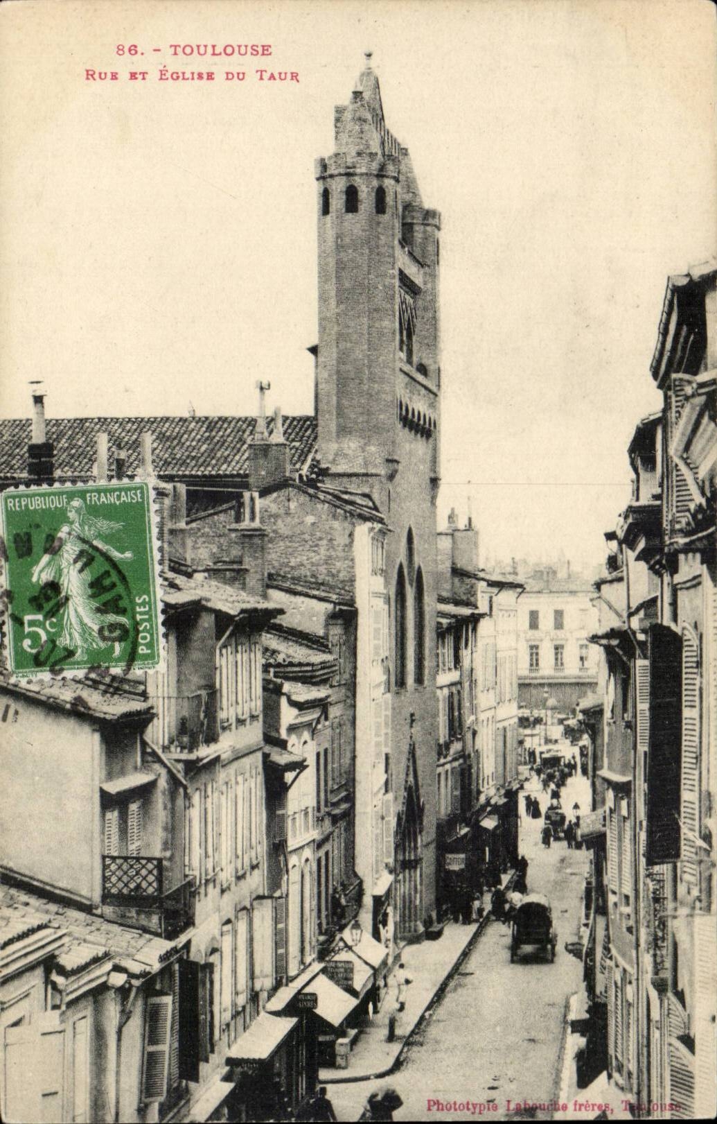 Toulouse - Rue et Eglise du Tour CPA 