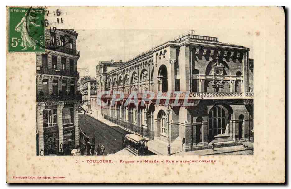 Toulouse - Façade du Musée - Rue d'Alsace-Lorraine