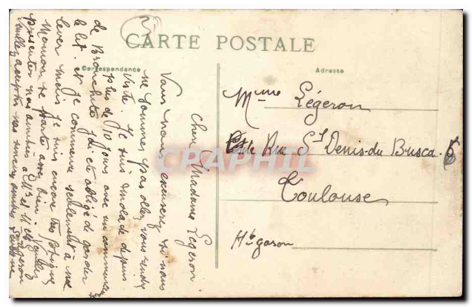 Toulouse - Les Ponts Jumeaux - bridge - CPA  — Verso