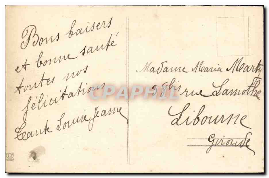 Toulouse - La Rue d'Alsace Lorraine - Square du Capitole - CPA  — Verso