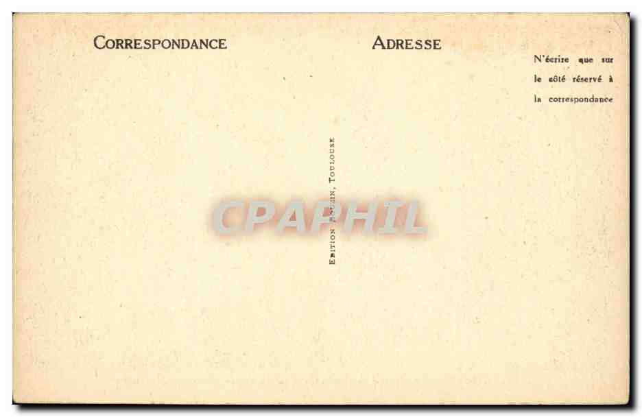Toulouse - Porte du Jardin es Plantes et la Faculte de Medecine CPA  — Verso