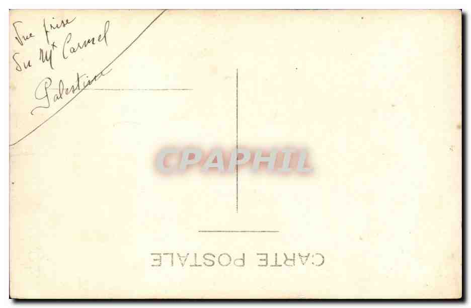 Palestine - Vue prise de M Carmel CARTE PHOTO CPA  — Rückseite