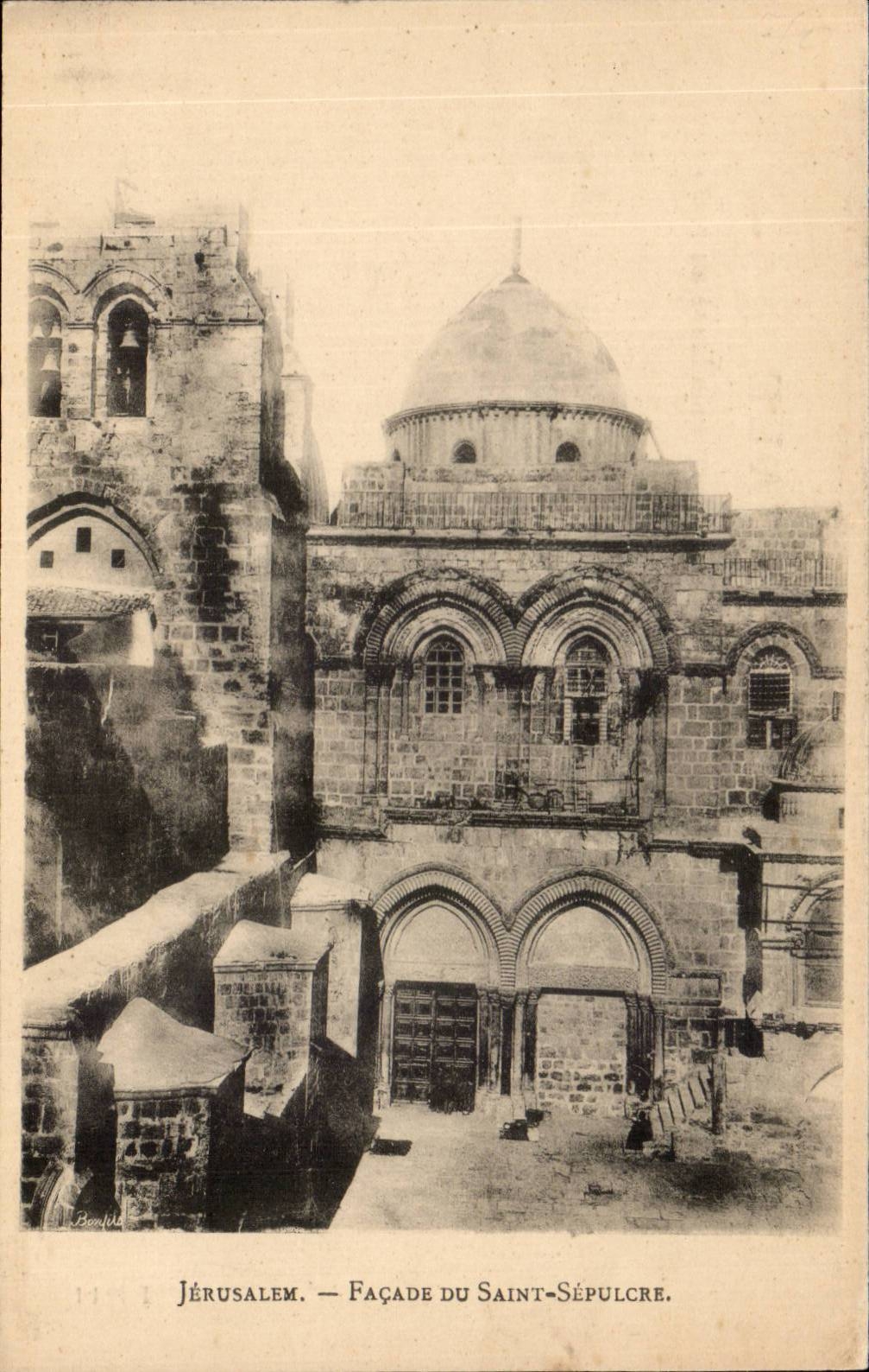 Israel - Jerusalem - Facade de Saint Sepulcre - CPA 