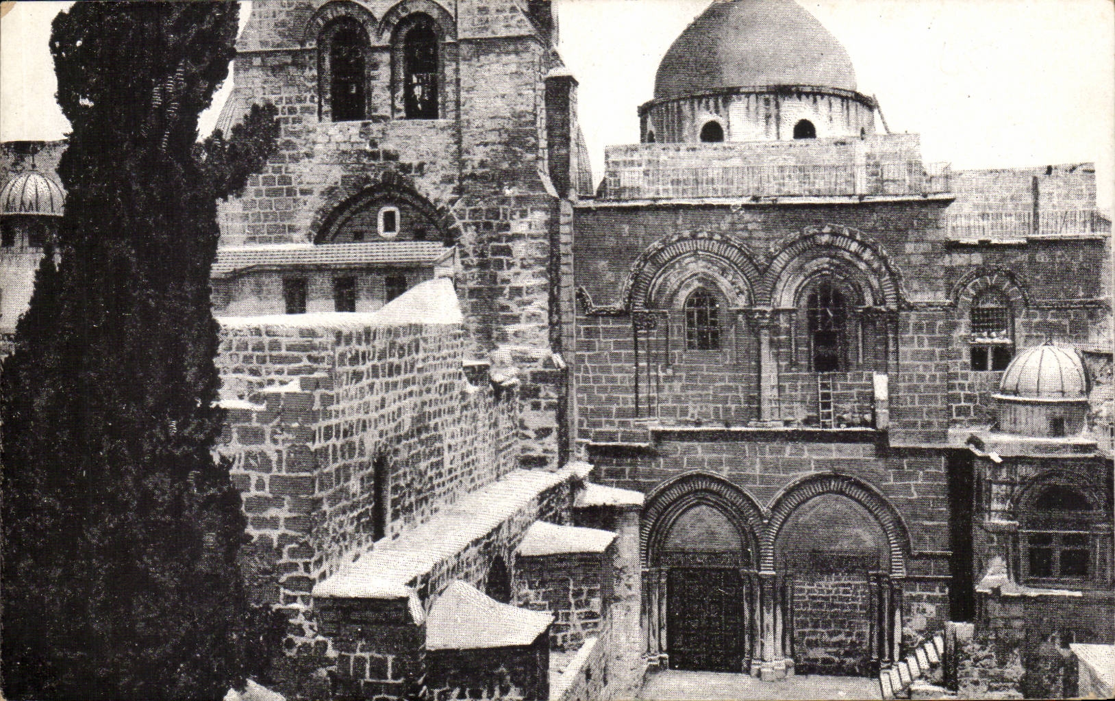 Israel - Jerusalem - Grabeskirche - facade du St Sepulcre - Church of Saint Sepulche - CPA 