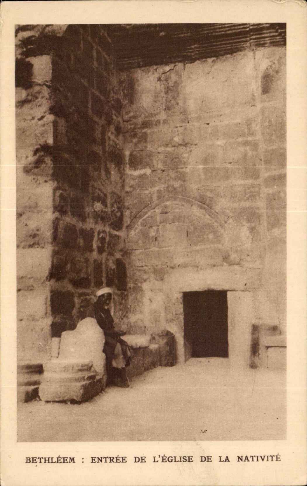 Israel - Bethlehem - Entree de l'Eglise de la Nativite - Entrance of the Nativity Church - CPA 