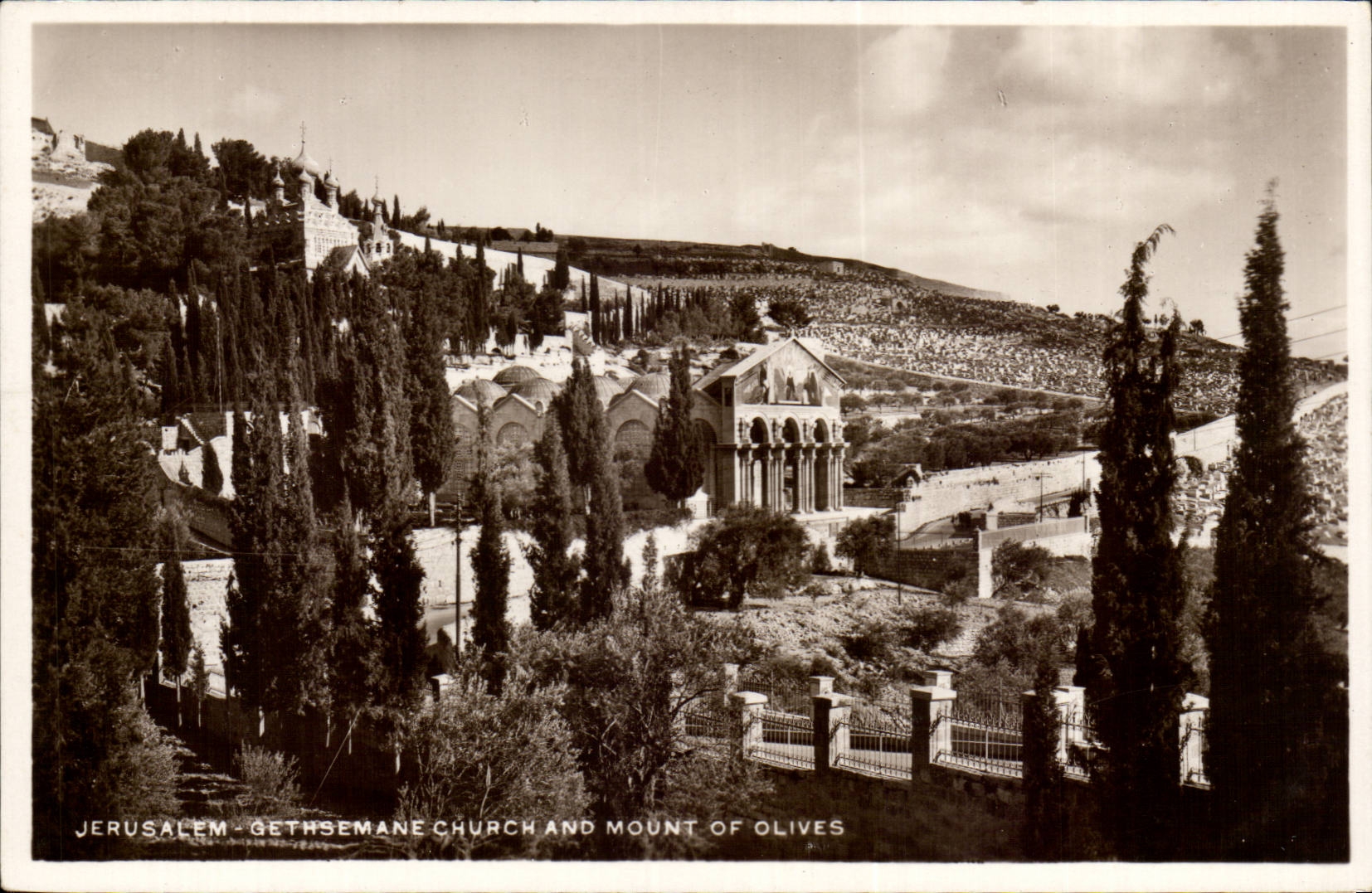 Israel - Jerusalem - Gethsemane Church and the Mount of Olives - CPA 