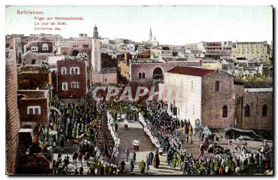 Israel - Bethlehem - Le Jour de Noel - Christmas Day CPA 